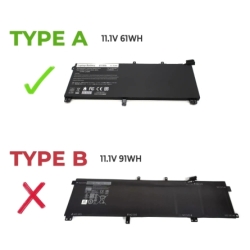 Batería para portátil DELL PRECISION SERIES M3800 TIPO A