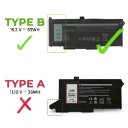 Batería para portátil DELL LATITUDE 5420 5520 PRECISION 3560 SERIES | RJ40G