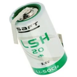 Pila Litio con Terminales o Pestañas en Z D Saft LSH 20 3.6V Li-SOCl2 Pila Litio con Terminales o Pestañas en Z D Saft LSH 20 3.6V Li-SOCl2