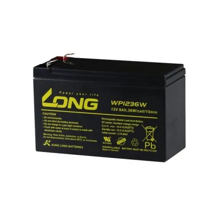 Batería de Plomo-Ácido AGM 12V 9Ah LONG WP1236W Batería de Plomo-Ácido AGM 12V 9Ah LONG WP1236W