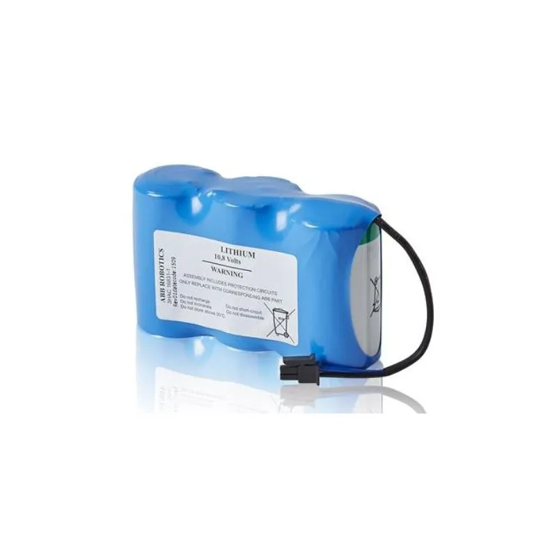 Batteria al litio 3HAC16831-1 (Celle LiSOCl2 + Connettore) per Robot ABB 10.8V e 17000mAh