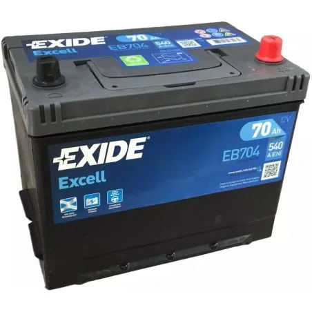 Batterie Exide Excell EB704 Batterie Exide Excell EB704