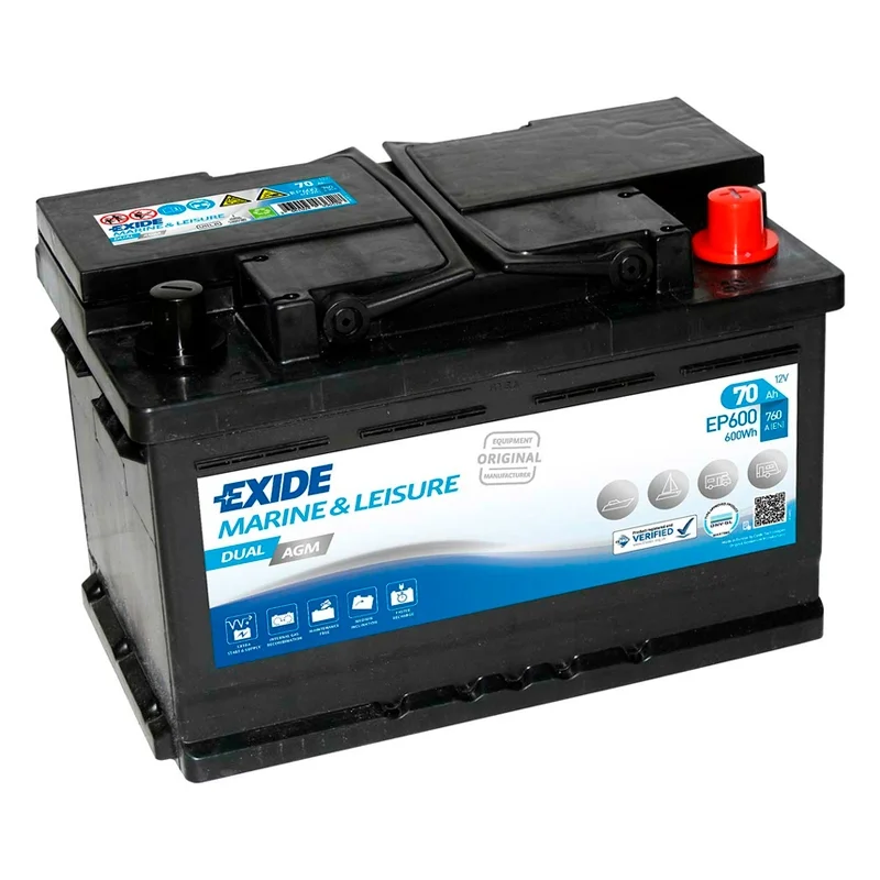 Batteria Exide EP600 Dual AGM 70Ah