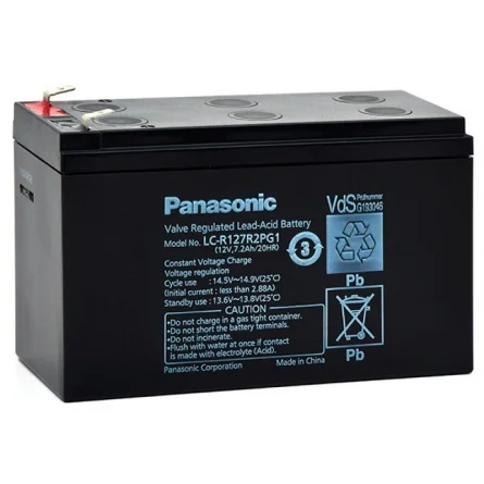 Batería de Plomo-Ácido AGM 12V 7.2Ah Panasonic LC-R127R2PG1 Batería de Plomo-Ácido AGM 12V 7.2Ah Panasonic LC-R127R2PG1