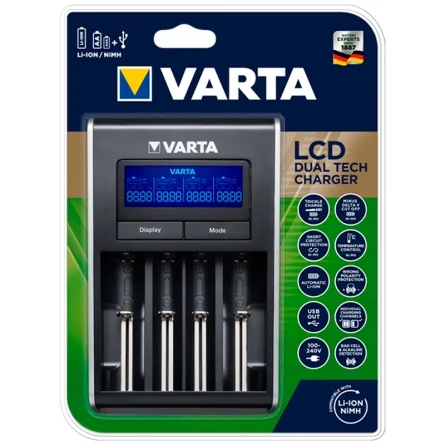 VARTA Dual Tech Ladegerät für NiMH Li-ION Akkus