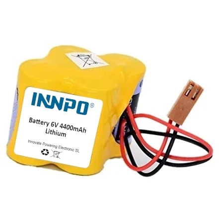 Lithium Batterie + Anschluss A068-6114-K504 PLC 6V 4400mAh