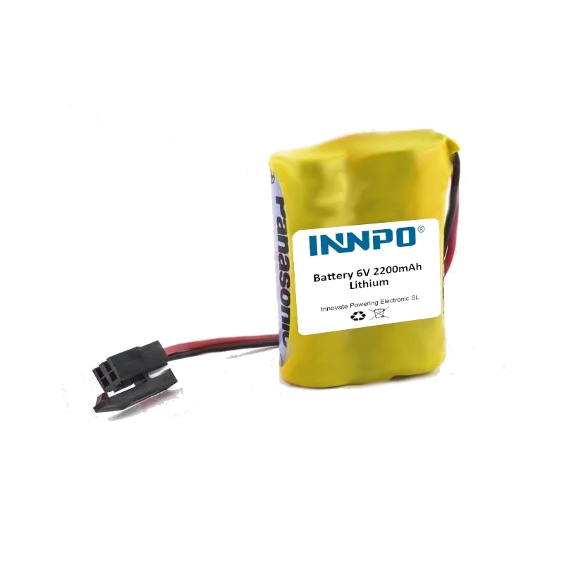 Batteria al Litio + Connettore A98L-0031-0011-L PLC 6V 2200mAh