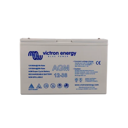 Batería de Plomo-Ácido AGM 12V 38Ah Victron Cíclica Batería de Plomo-Ácido AGM 12V 38Ah Victron Cíclica