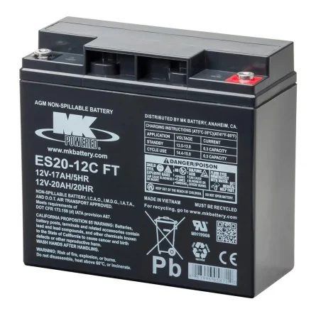 Batteria al Piombo AGM 12V 20Ah MK POWERED ES20-12C FT