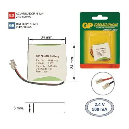 Akku schnurloses Telefon T304_C3 2.4 V 500mAh