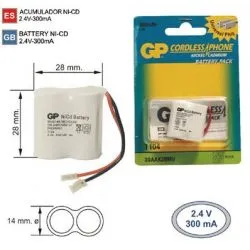 Akku schnurloses Telefon T104 2.4 V 300mAh