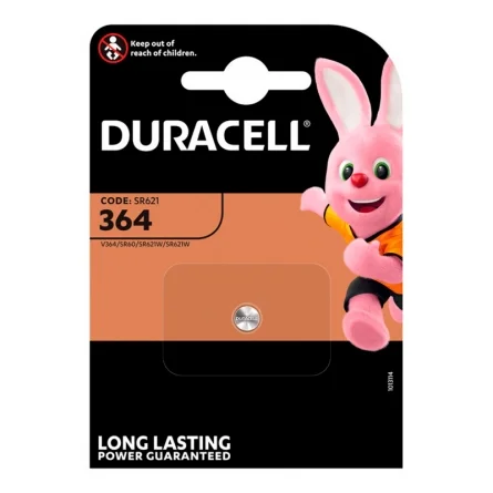 Batterie a Bottone Ossido d'Argento Duracell 364 (1 Unità) Batterie a Bottone Ossido d'Argento Duracell 364 (1 Unità)