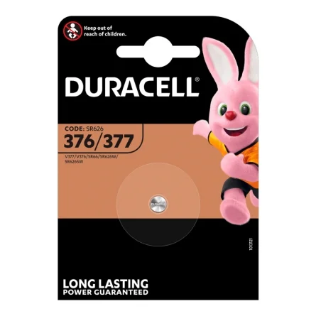Pilas de Botón Óxido de Plata Duracell 376 377 (1 Unidad) Pilas de Botón Óxido de Plata Duracell 376 377 (1 Unidad)