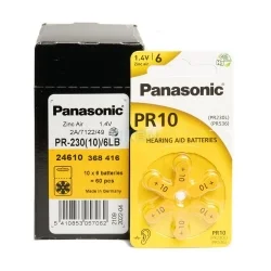 Batterie per apparecchi acustici Panasonic PR-230(10)/6LB (Pack 60...
