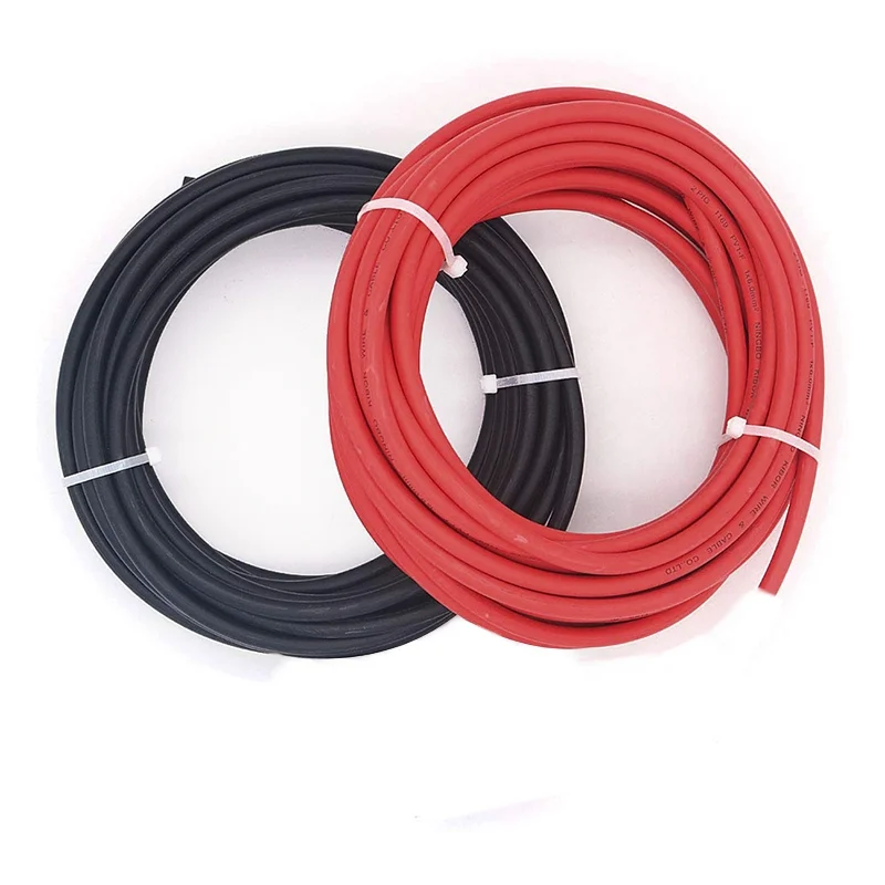 Solarkabel 6mm Rot und Schwarz 5 Meter