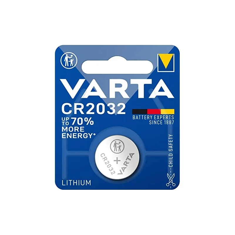 Batterie a Bottone al Litio Varta CR2032 (1 Unità)