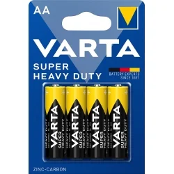 Batterie Zinco-Carbone Varta AA Super Heavy Duty (4 Unità)