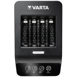 Caricabatterie ultra rapido Varta LCD per batterie ricaricabili AA, AAA Ni-Mh con 4 batterie AA 2100mah