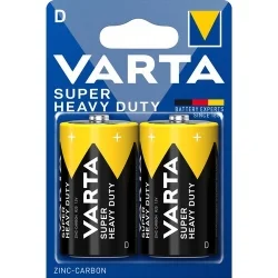 Pilas Zinc-Carbono Varta D Super Heavy Duty (2 Unidades)