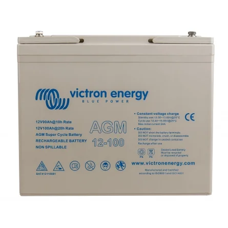 Batería de Plomo-Ácido AGM 12V 100Ah Victron Super Cycle Batería de Plomo-Ácido AGM 12V 100Ah Victron Super Cycle