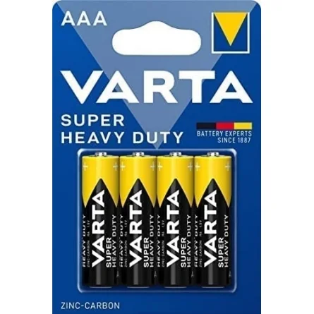 Batterie Zinco-Carbone Varta AAA Super Heavy Duty (4 Unità) Batterie Zinco-Carbone Varta AAA Super Heavy Duty (4 Unità)