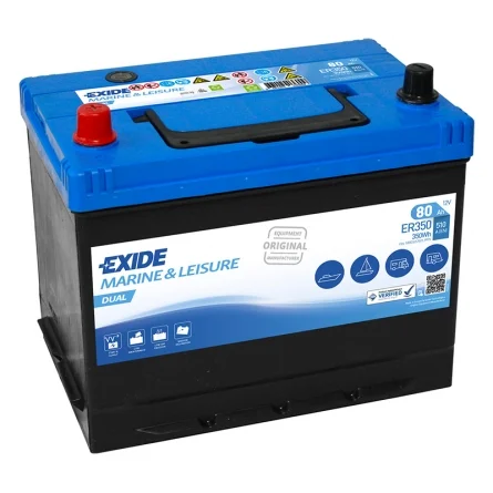 Batería Exide ER350 Dual 80Ah