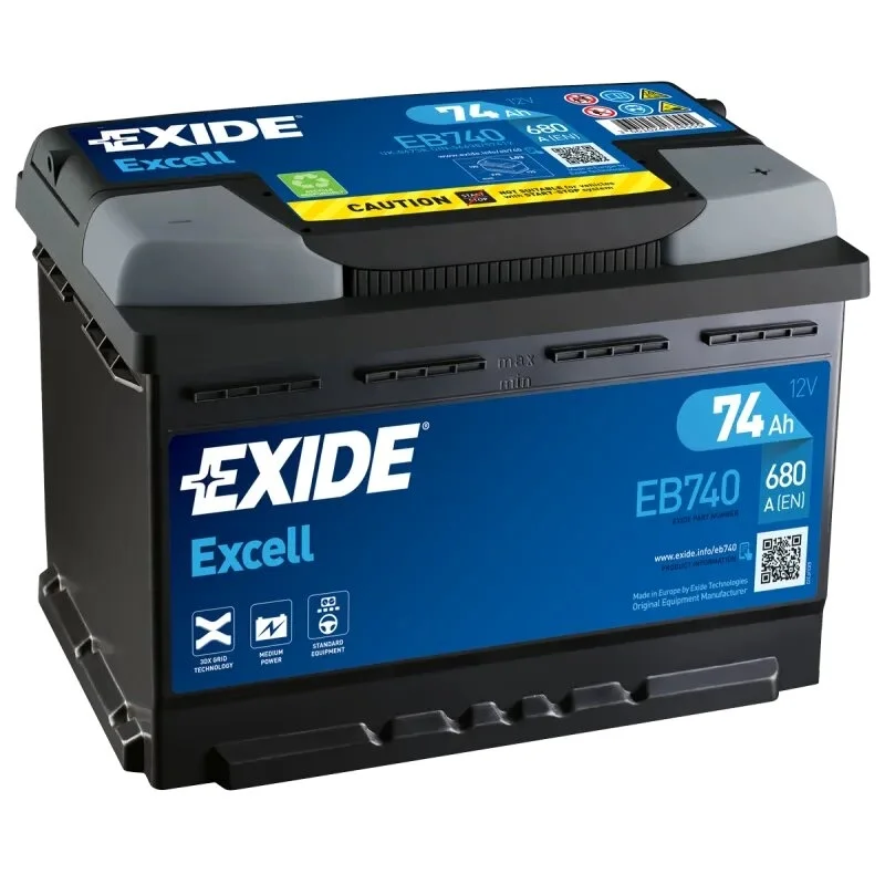Batterie Exide Excell EB740 74Ah