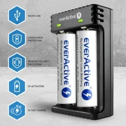 Caricabatterie everActive LC-200 Smart Lithium