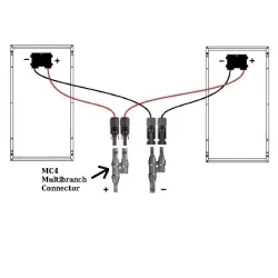 Connettore MC4 Multicontact 2 a 1
