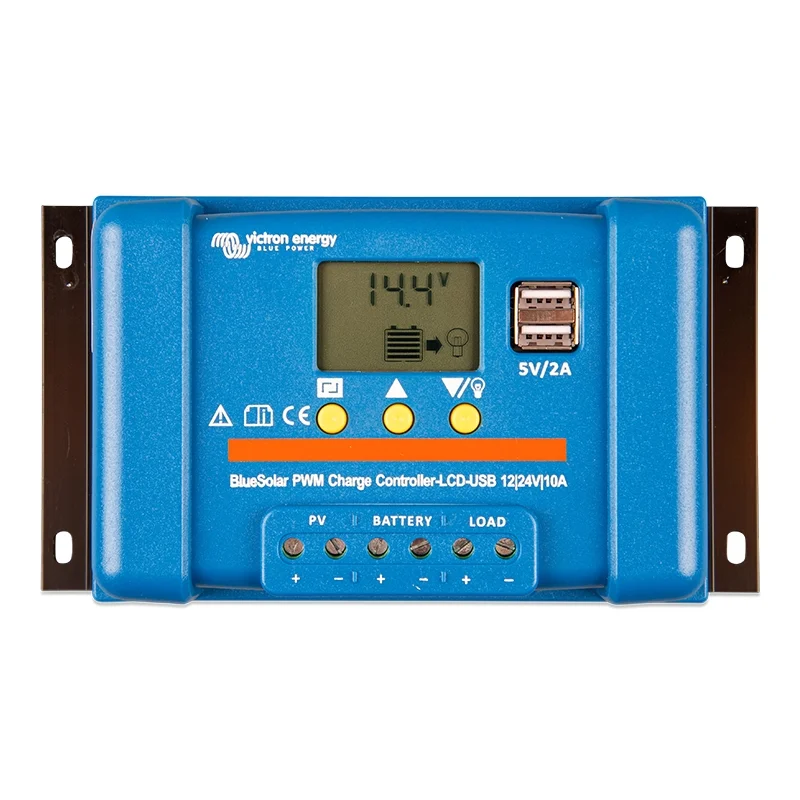 Regolatore di carica Victron BlueSolar PWM-LCD e USB 12/24V 10A