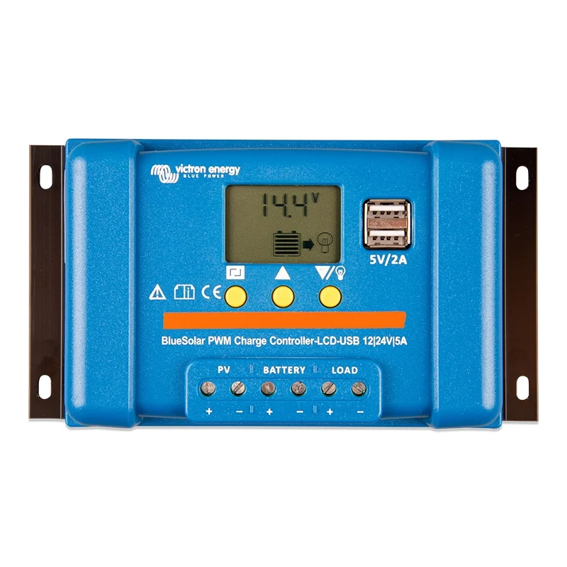 Regolatore di carica Victron BlueSolar PWM-LCD & USB 12/24V 5A