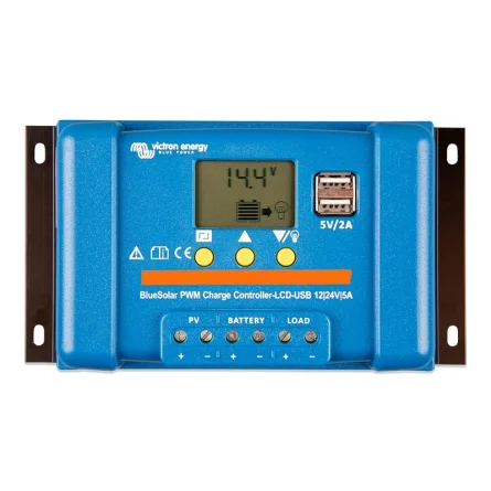 Regolatore di carica Victron BlueSolar PWM-LCD & USB 12/24V 5A
