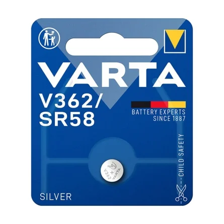 Pilas de Botón Óxido de Plata Varta V362 SR58 (1 Unidad) Pilas de Botón Óxido de Plata Varta V362 SR58 (1 Unidad)