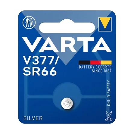 Batterie a Bottone Ossido d'Argento Varta V377 SR66 (1 Unità) Batterie a Bottone Ossido d'Argento Varta V377 SR66 (1 Unità)
