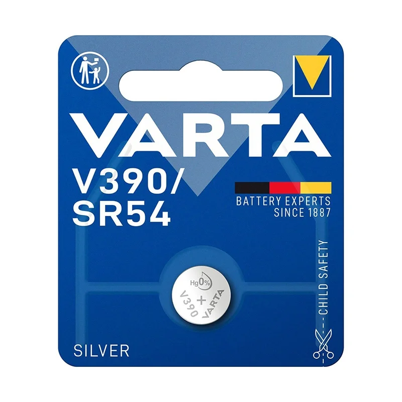 Batterie a Bottone Ossido d'Argento Varta V390 SR54 (1 Unità)
