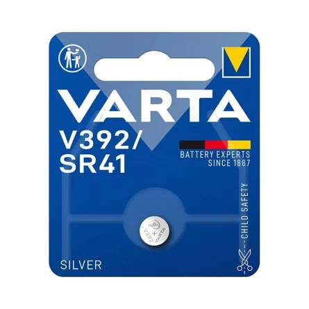 Batterie a Bottone Ossido d'Argento Varta V392 SR41 (1 Unità) Batterie a Bottone Ossido d'Argento Varta V392 SR41 (1 Unità)