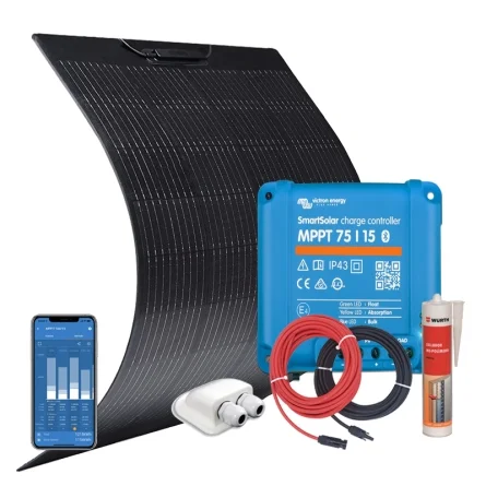Flexibles Solarenergie Kit 12V 180W mit Victron MPPT Solaregler Flexibles Solarenergie Kit 12V 180W mit Victron MPPT Solaregler