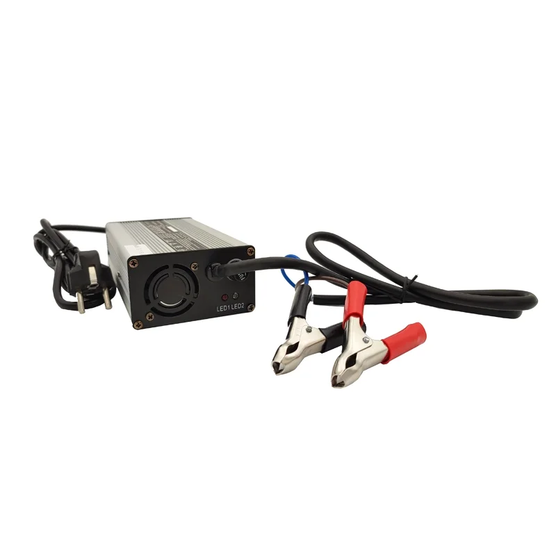 10A Ladegerät für 12V Lithium Akku mit Krokodilklemmen