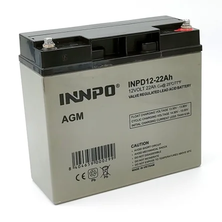 Batería Plomo AGM 12V 22Ah ciclo profundo