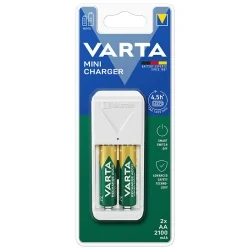 Cargador mini Varta de pilas recargables AA, AAA Ni-Mh con 2 Pilas...