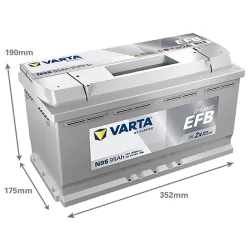 Batería Varta N95 Start Stop EFB 95Ah