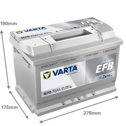Batería Varta N70 Start Stop EFB 70Ah