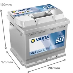 Batería Varta C22 SLI 52Ah