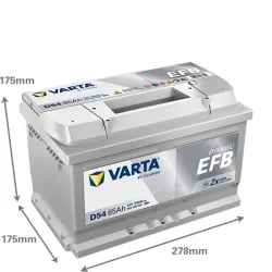 Batería Varta D54 Start Stop EFB 65Ah