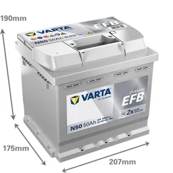 Batería Varta N50 Start Stop EFB 50Ah
