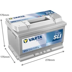 Batería Varta E43 SLI 72Ah