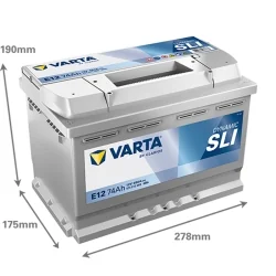 Batería Varta E12 SLI 74Ah
