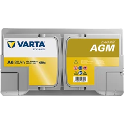 Batería Varta A6 Start Stop AGM 80Ah