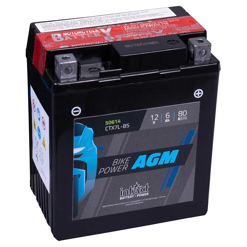 Batería IntAct AGM CTX7L-BS 6Ah 80A