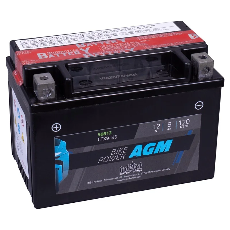 Batería IntAct AGM CTX9-BS 8Ah 120A